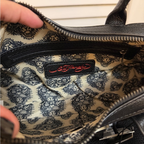 Ed Hardy Black and Red Women's Satchel - Picture 6 of 7